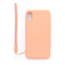 Evelatus iPhone X/XS Soft Touch Silicone Case with Strap Apple Pink