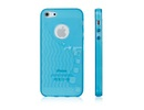 Apple iPhone 5 Light Blue Circles silicone gel back case bumper cover