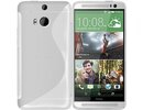 HTC One M8 Silicone Clear S Line Back Case Cover maks