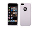 Apple iPhone 5 White Swirling Silicone Finger Back Case Cover Bumper maks