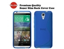 Telone Back Case S-Case gumijots telefona apvalks HTC Desire 620 Zils