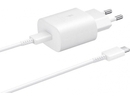 Travel Quick charger Type-C to Type-C 25W, 1M, Samsung White