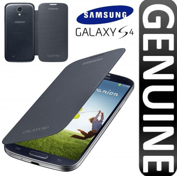Samsung Galaxy i9500/i9505 S4 IV Flip Case Book Cover EF-FI950BBEGWW black maks