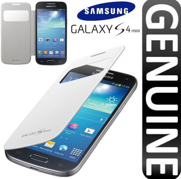 Samsung i9195/i9190 Galaxy S4 IV Mini Original Premium S-view cover flip case EF-CI919BWEGWW white maks