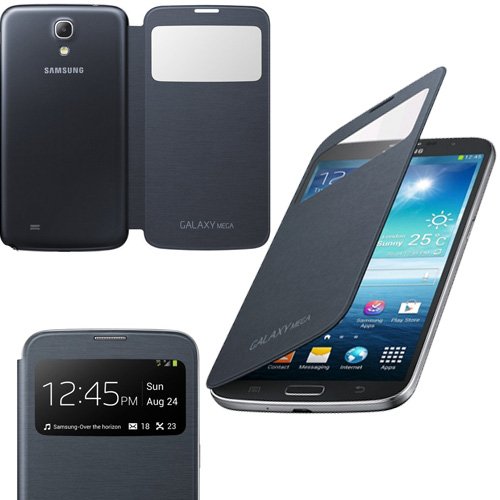 Samsung i9205 Galaxy Mega 6.3 S View Flip Cover Case EF-CI920BBEGWW black maks