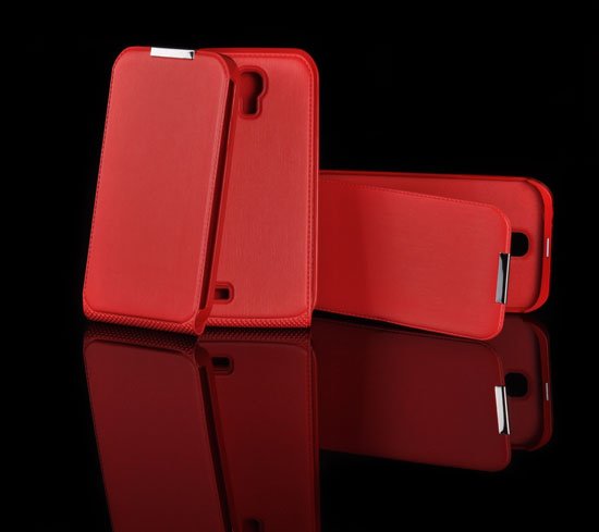 Samsung Galaxy S2/S2 Plus i9100/i9105 Luxury Iron Slim Flip Case Cover Red maks