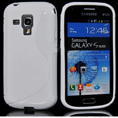 Samsung S7560/S7562/S7580 Galaxy Trend/Duos/Plus S Line Soft Silicone Back Case White Bumper maks