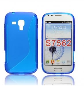 Samsung Galaxy Trend/Duos/Plus S7560/S7562/S7580 Silicone Soft Back Case Bumper Blue maks