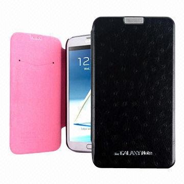 Samsung Galaxy N7100 Note 2 Luxury Flip Leather Cover Case Black maks