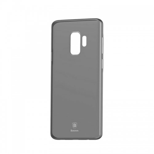 Samsung S9 Plus Baseus Simple Maciņ&scaron;  (Puscaurspīdīgs Melns)