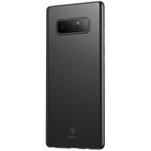 Samsung Note 8 Baseus Simple Maciņ&scaron; (Puscaurspīdīgs Melns)