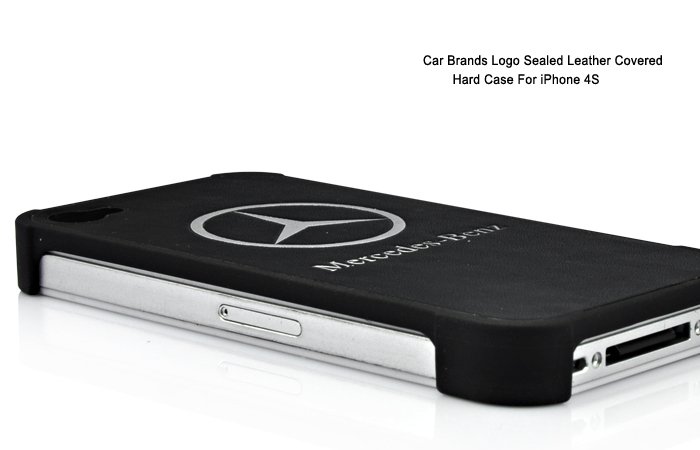 Apple Iphone 4/4S Leather Back Case Cover Mercedes Design maks vāciņs