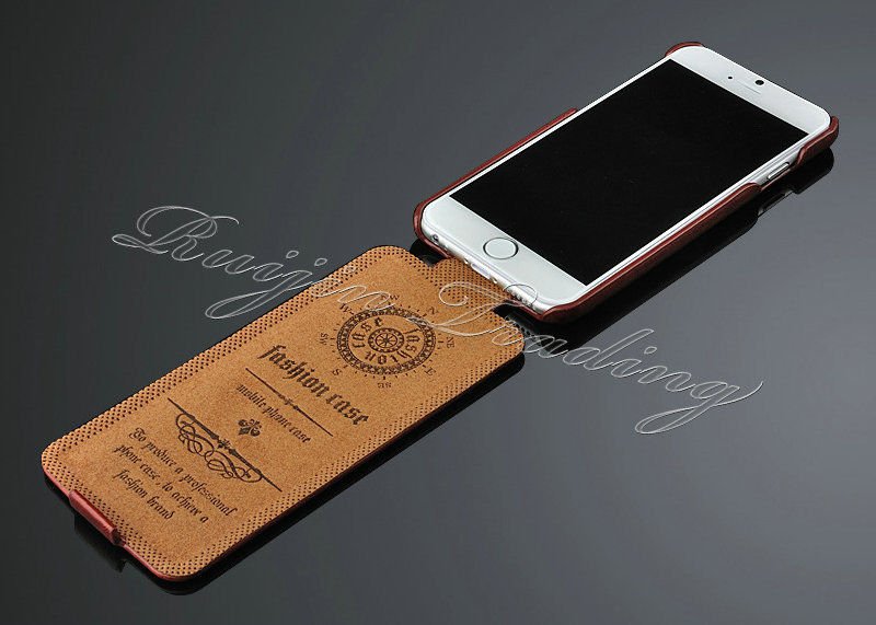 Apple iPhone 6 Luxury Leather Flip Case Cover Brown ādas maks 
