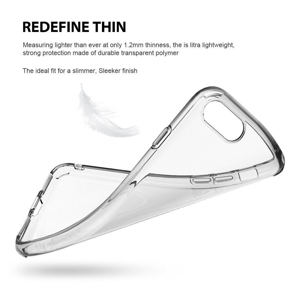 Apple iPhone 7/7S Hybrid Skin Silicone Gel TPU Transparent Case Cover maks vāciņš