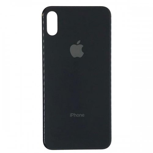 iPhone X Aizmugur&Auml;&ldquo;jais stikla panelis (Melns)