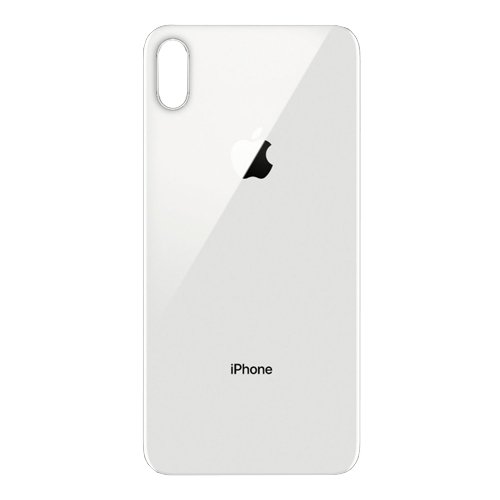 iPhone Xs Max Aizmugurējais stikla panelis (Balts)