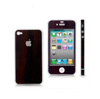 Apple Iphone 4/4S korpuss riekstkoks, burlwood cover sticker