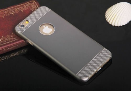 Apple iPhone 6/6S Black Grey Luxury Little Dots Metal Hard Back Case Cover Maks 
