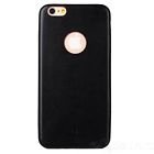Apple iPhone 6 4.7 Black Leather 1mm Ultra Thin Slim Back Protector Case Cover maks