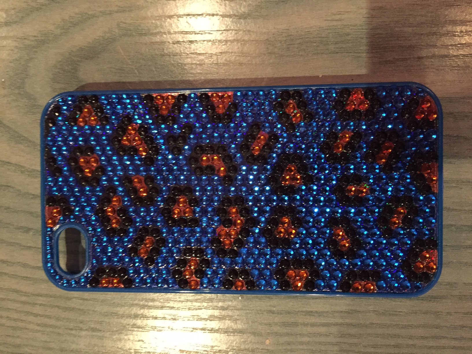 Apple iPhone 4/4S Diamond Swarovski Leopard Back Case Cover maks vāciņš