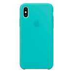 Apple iPhone X MMWF2ZM/A Silicone Back Case Cover Azure Blue