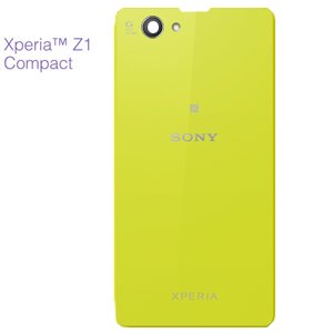 Sony Xperia Z1 D5503 Compact Lime Original Rear Glass Battery Cover Panel Back Case stikla zaļš baterijas vāciņš korpuss dzeltens