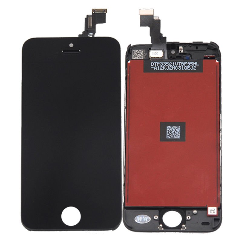 Apple iPhone 5C ekrāns ar nomaiņu display touch screen displejs stikls black melns 