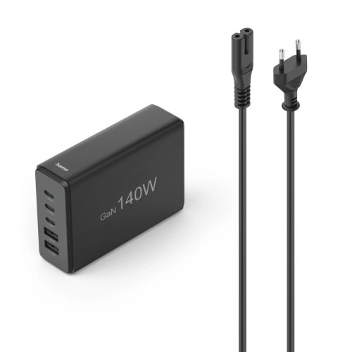 Hama 00201978 Charging Station With 3xUSB-C/2xUSB-A 140 W Black