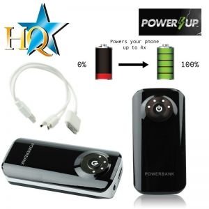 HQ SD-A 15 Power Bank 5600mAh ārējs lādētājs universal with Torch & 1 USB Port Black