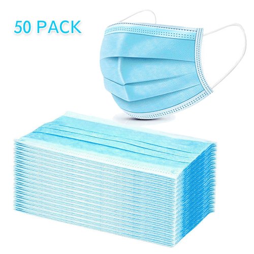 Juhoo! Face / respiratory mask 3 layer/ply with earloop 50pcs package