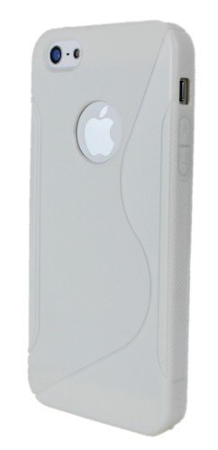 Apple iPhone 5 silicone back case cover S Line white maks