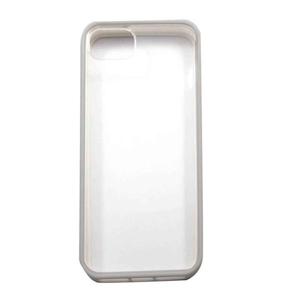 Apple iPhone 5 Clear Hard Coating Cover Back Case Bumper clear white maks
