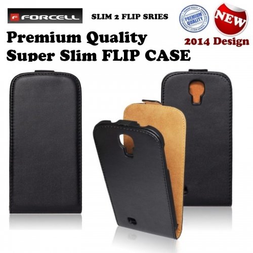 Forcell Slim 2 Flip Case Huawei Y530 Ascend telefona maks vertikÄ?li atverams Melns