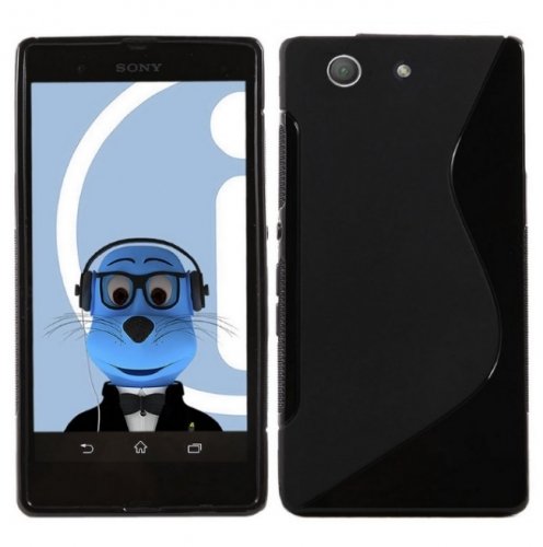 Forcell Back Case S-Line Sony D6603 Xperia Z3 Compact gumijas apvalks Melns