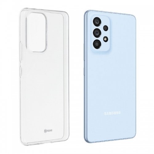 Roar Jelly Clear Anti-Bakteriāls Plāns aizmugures maks-apvalks priek&scaron; Samsung Galaxy A53 5G (A536U) Caurspīdīgs