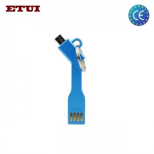 Etui USB Kabelis - Atsl&Auml;&ldquo;gu piekari&Aring;&dagger;&Aring;? uz Micro USB savienojumu Unievrs&Auml;?ls Zils