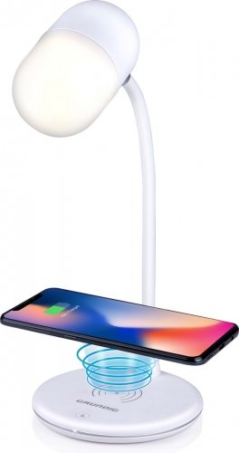 Wireless chargers Grundig LED desk lamp 3:1 12-12-32cm include wireless charger 10W and built-in Bluetooth speaker