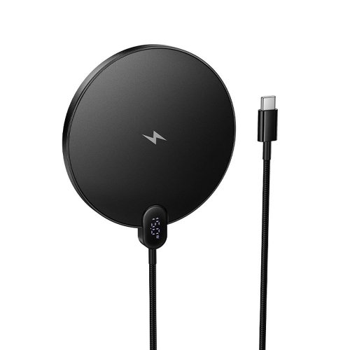 Wireless chargers Wireless charger Hoco 15W with cable USB C and digital display CW62 black