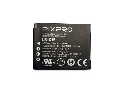 Kodak Pixpro LB-015 Lithium Ion Battery 3.7V 700mAh 2.59Wh
