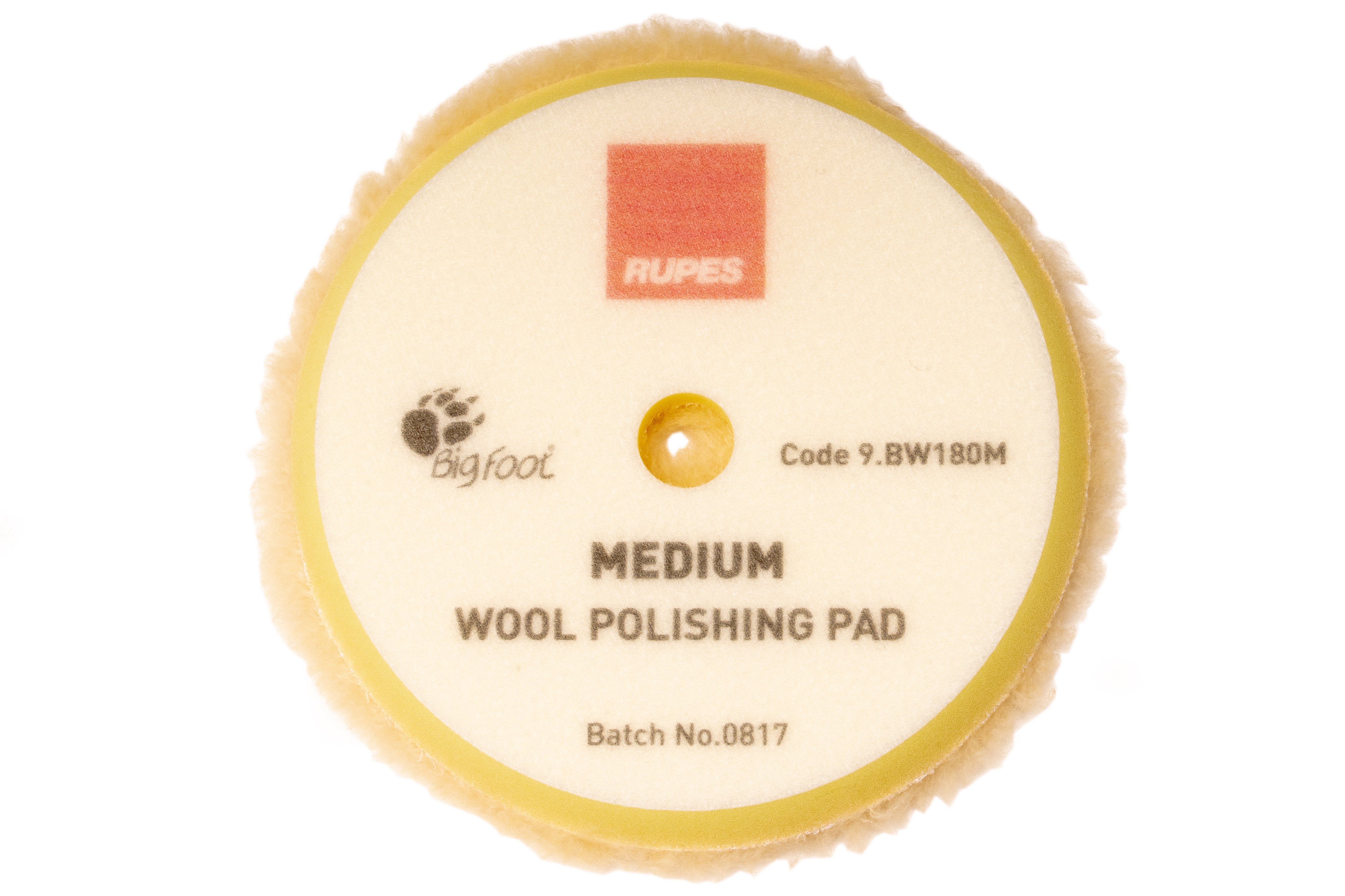 RUPES mīkstā pulēšanas ripa mikrošķiedras D 180 mm LHR21ES 150/170 microfibre wool pad) dzeltena  