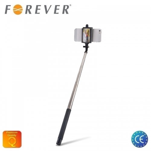 Forever MP-310 Selfie Stick 100cm - (50-84mm Fix) statīvs ar spoguli aizmugurējai kamerai Melns