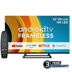 Estar Android TV 32"/82cm 2K HD LEDTV32A3T2 Black