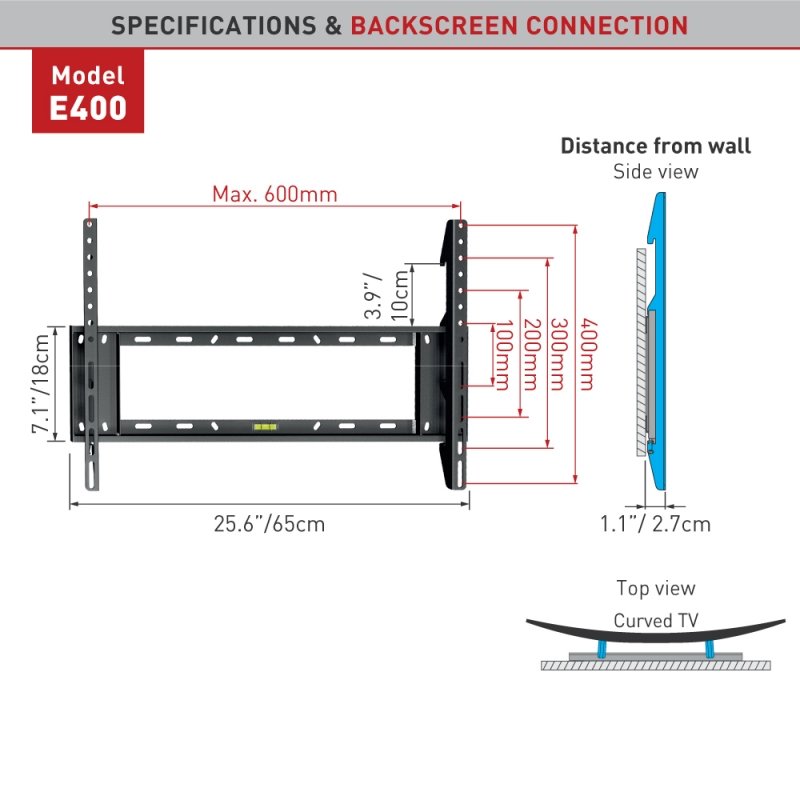 Barkan E400+ 32- 90" TV stiprinākums