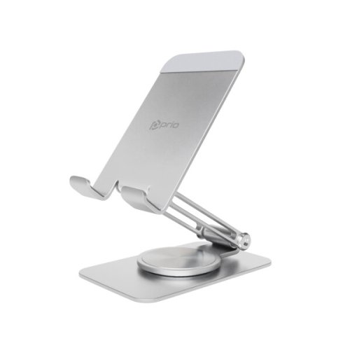 Others Prio Rotable Metal Phone Stand 360* silver