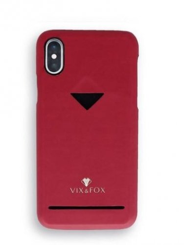 Vixfox Card Slot Back Shell for Samsung S9 ruby red