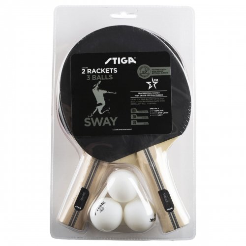 Stiga galda tenisa inventars Komplekts SWAY (2 raketes + 3 bumbiņas)