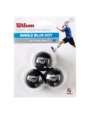 Wilson squash WILSON skvo&scaron;a bumbiņas STAFF Iepakojumā 3 gb. - blue dot