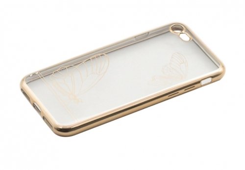 Tellur Cover Silicone for iPhone 7 Butterfly gold
