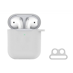 Crystal Series Devia Naked Silicone Case Suit For AirPods (with loophole) White Clear