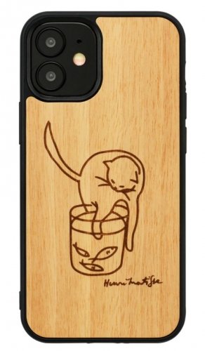 Man&amp;wood MAN&amp;WOOD case for iPhone 12 mini cat with red fish
